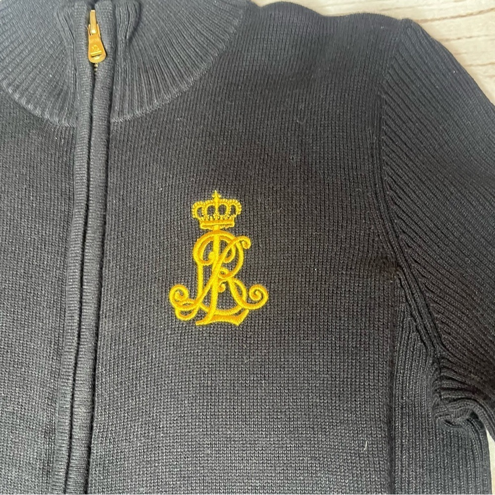 Lauren Ralph Lauren Long Sleeve Full Zip Sweater  Size PM - Picture 4 of 8